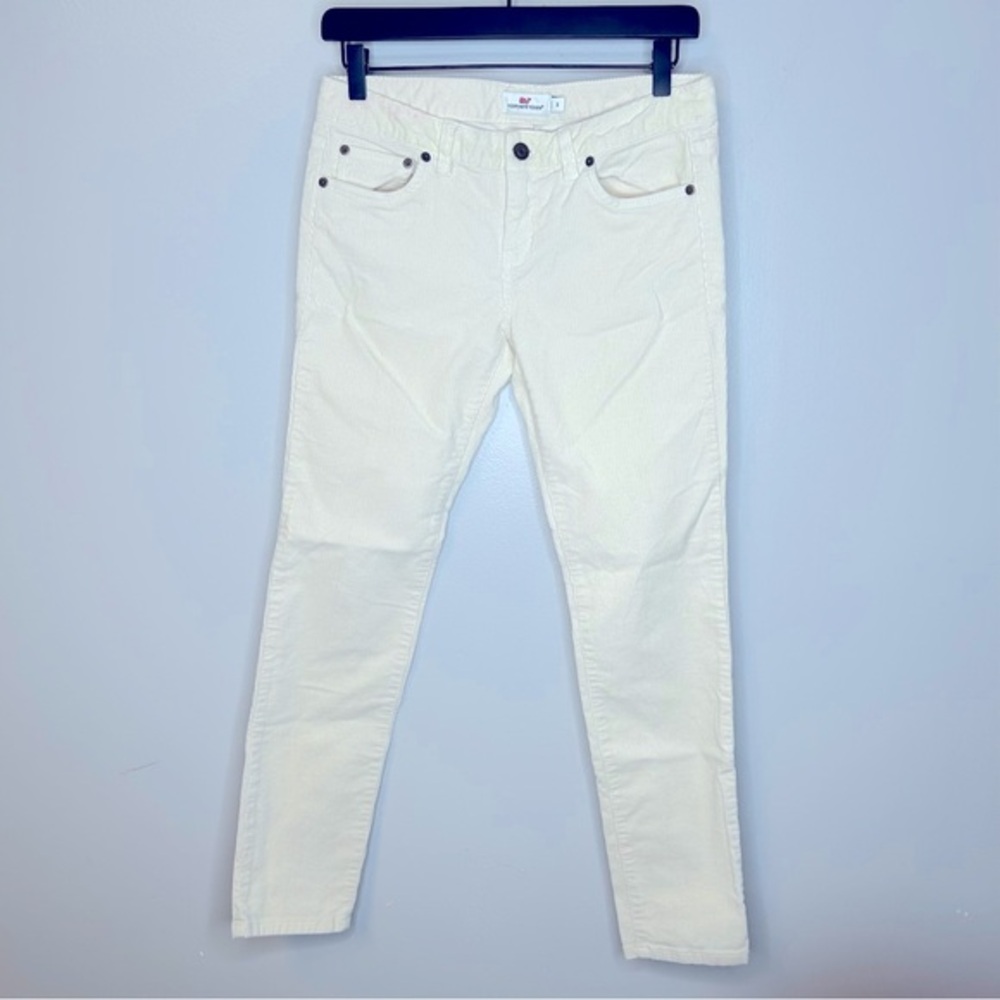 Vineyard Vines Off White Skinny Corduroy Pants Size 2